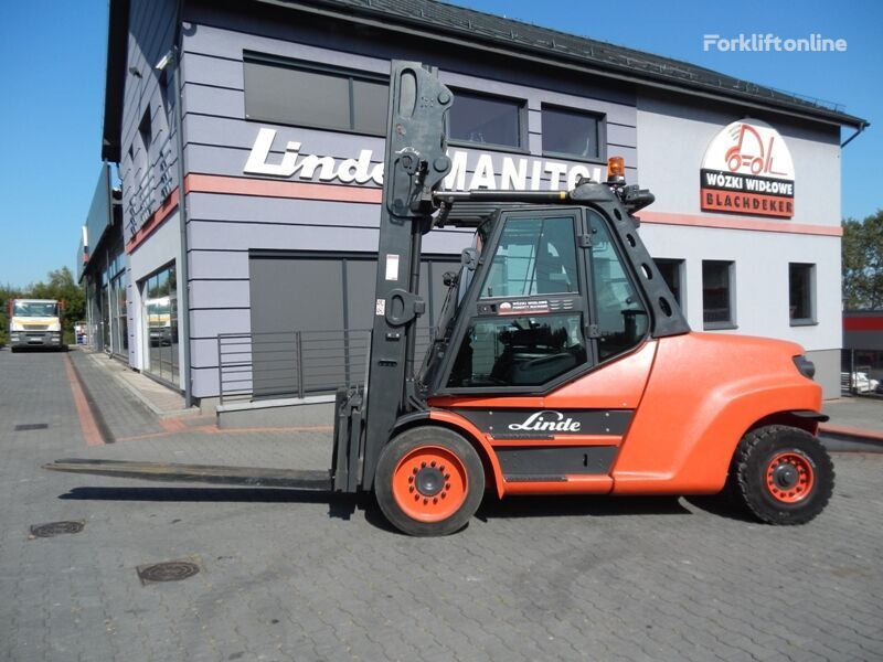 Linde H80D-02/1100 Triplex , side shift Kaup diesel forklift