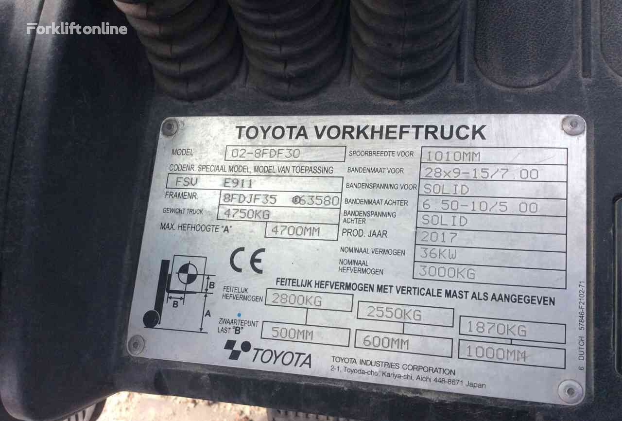 Toyota FDF 30.  diesel forklift