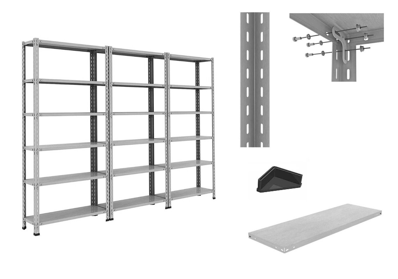 new Metalowe Regały do Biura Magazynu Garażu Piwnicy Warsztatu 5 LAT warehouse shelving